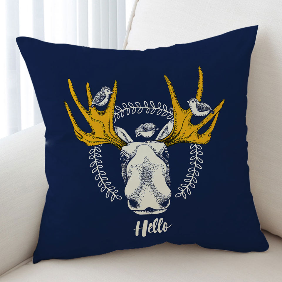 Birds and Moose Cushion Cover