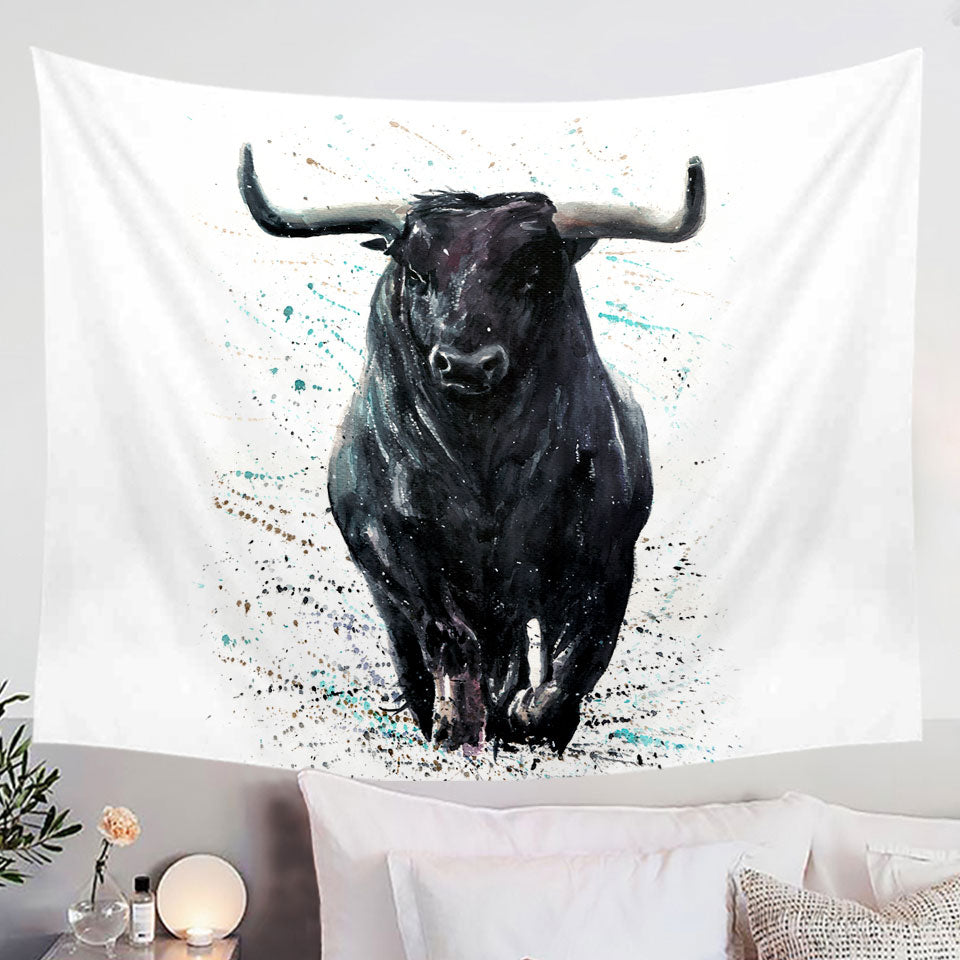 Black Bull Tapestry