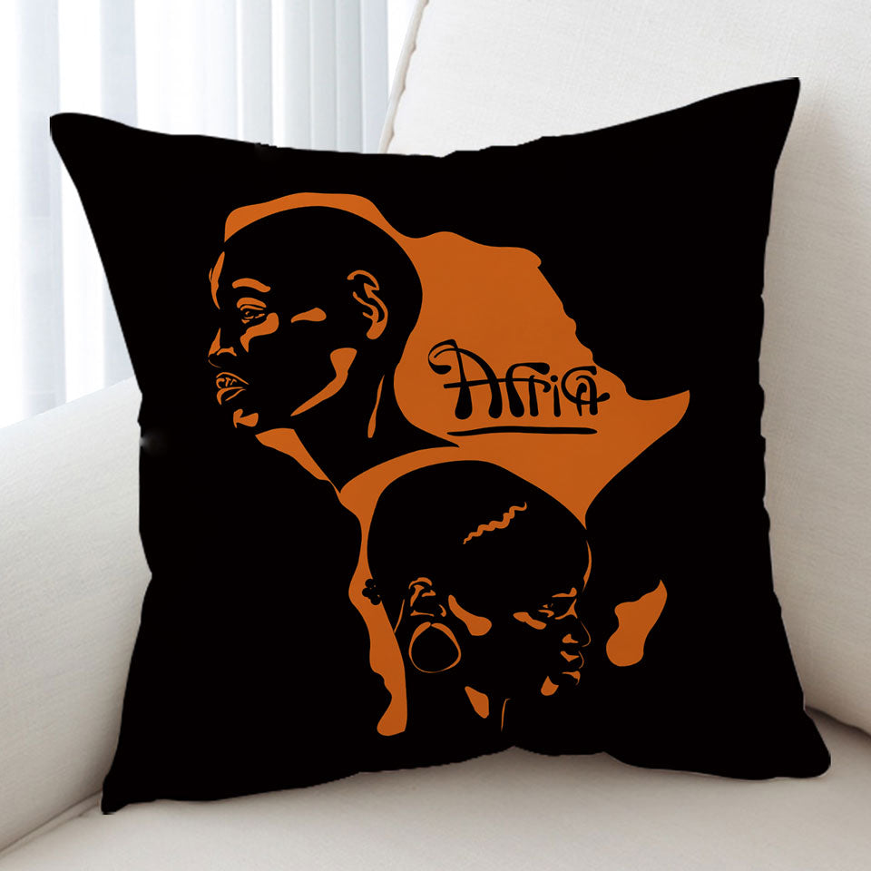 Black and Orange African Cushions