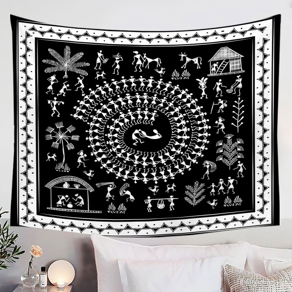 Black and White African Tribe Story Wall Decor