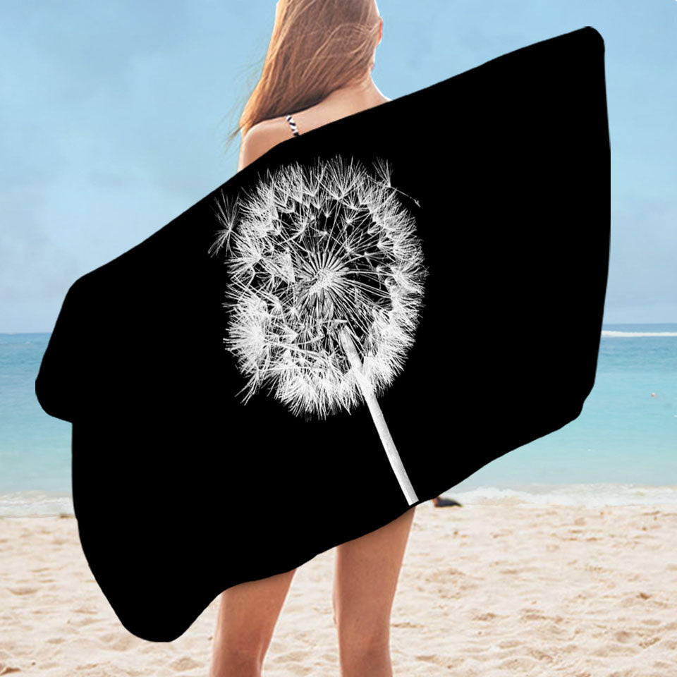 Black and White Beach Towels Zoom Photo Groundsel
