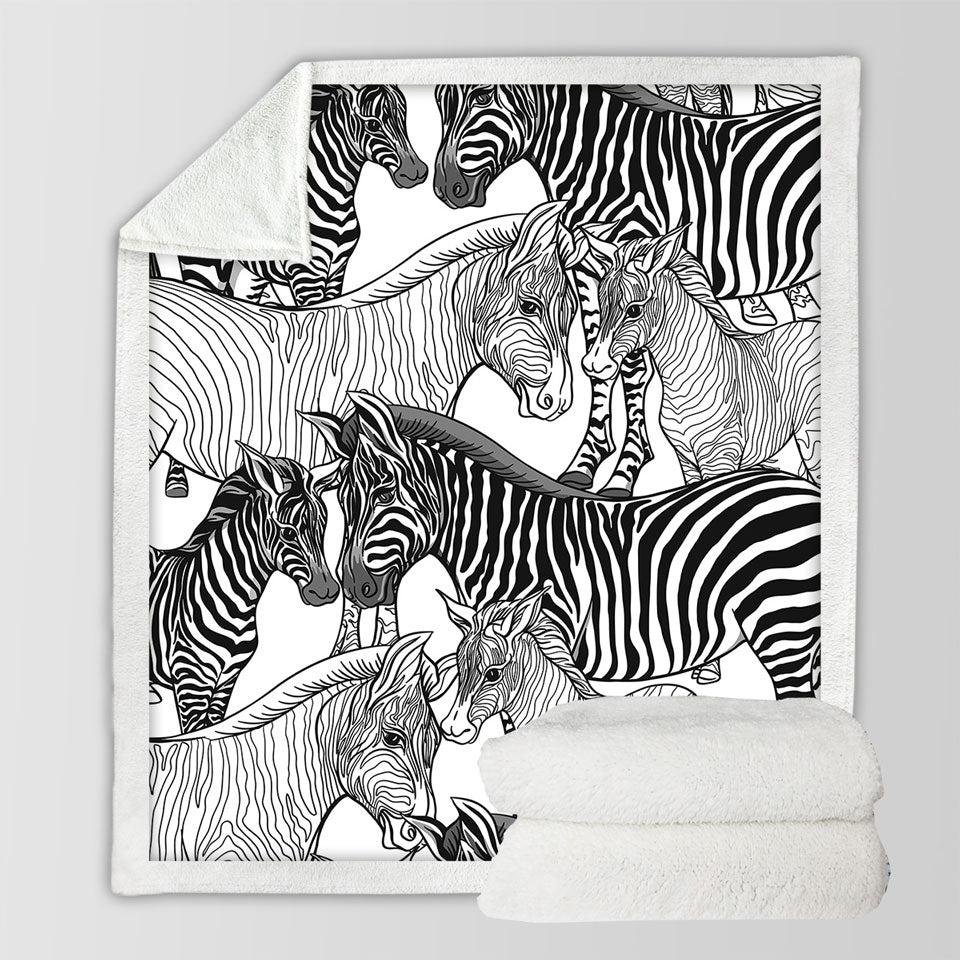 Black and White Blankets Dazzle of Zebras