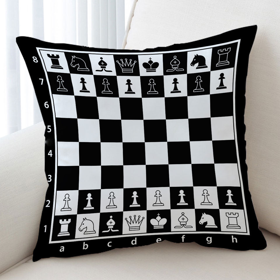 Black and White Chess Cushions