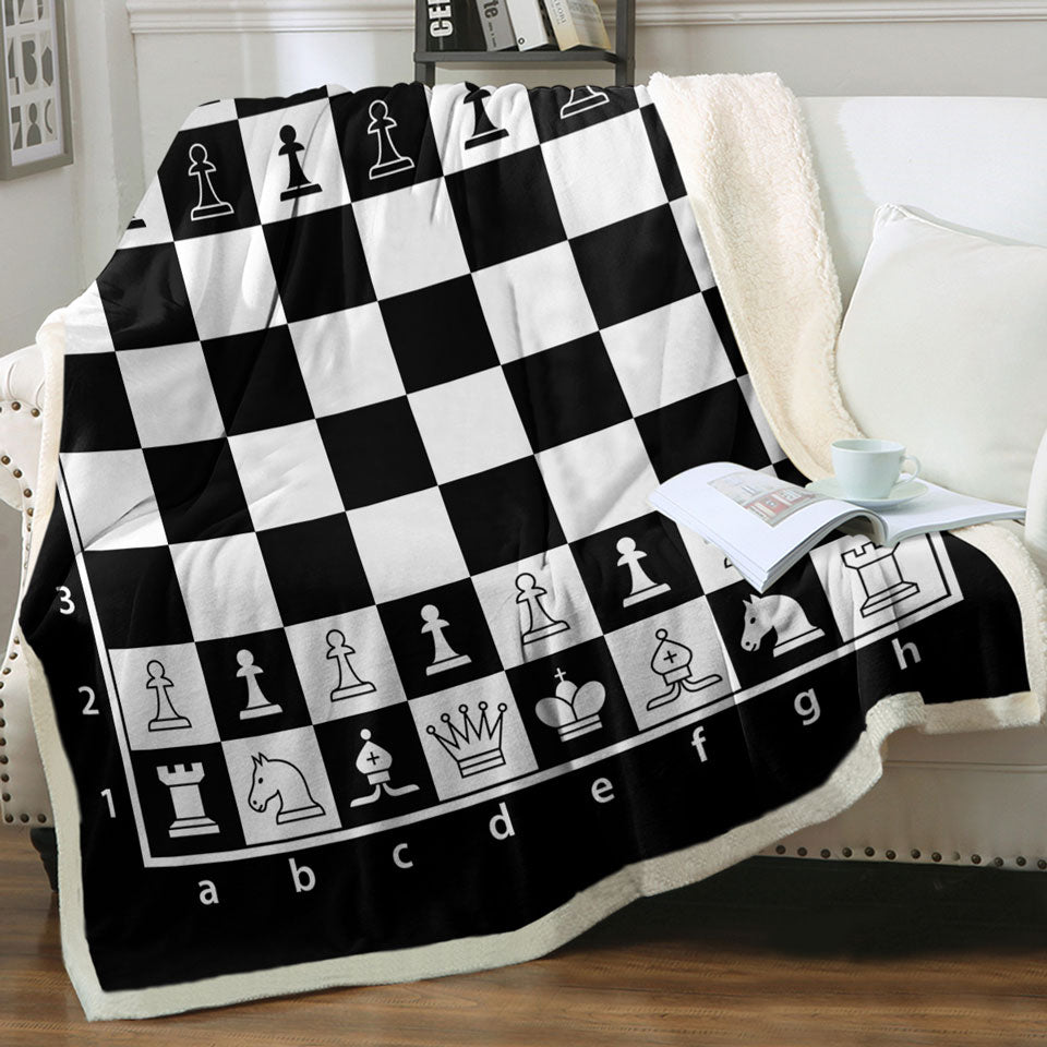 Black and White Chess Throws