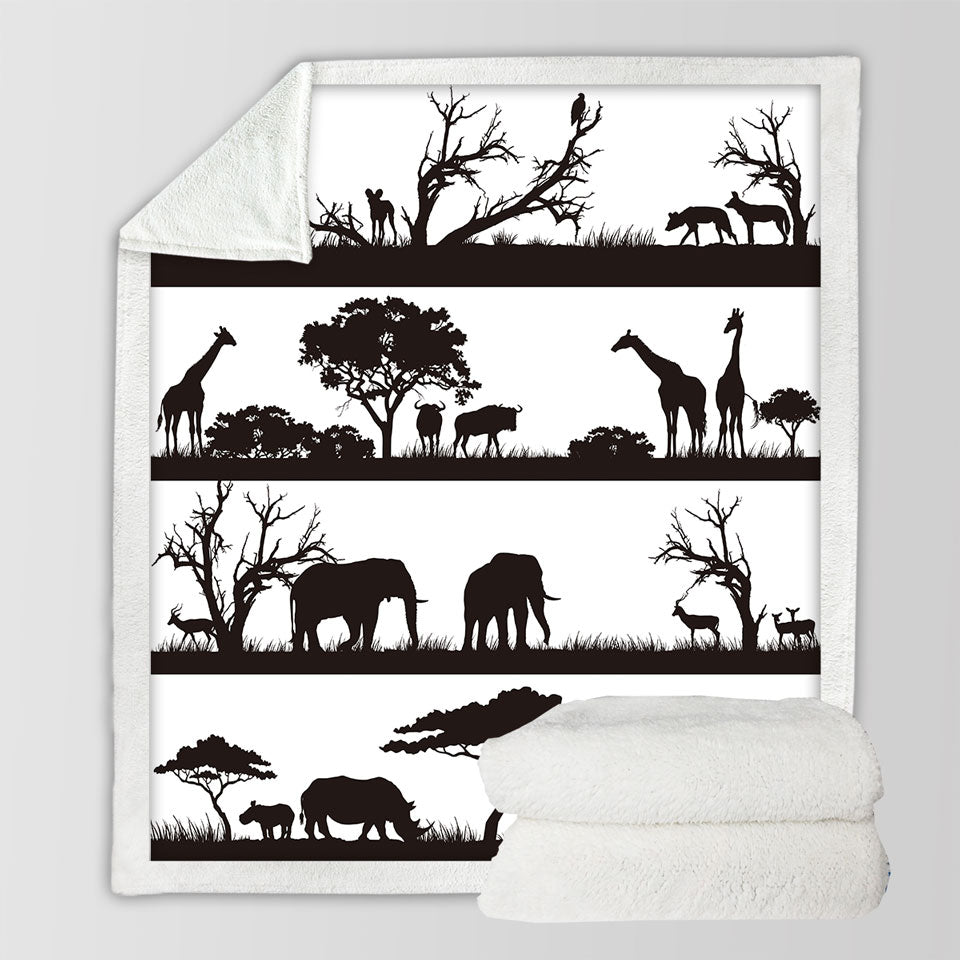 Black and White Couch Throws of Africa