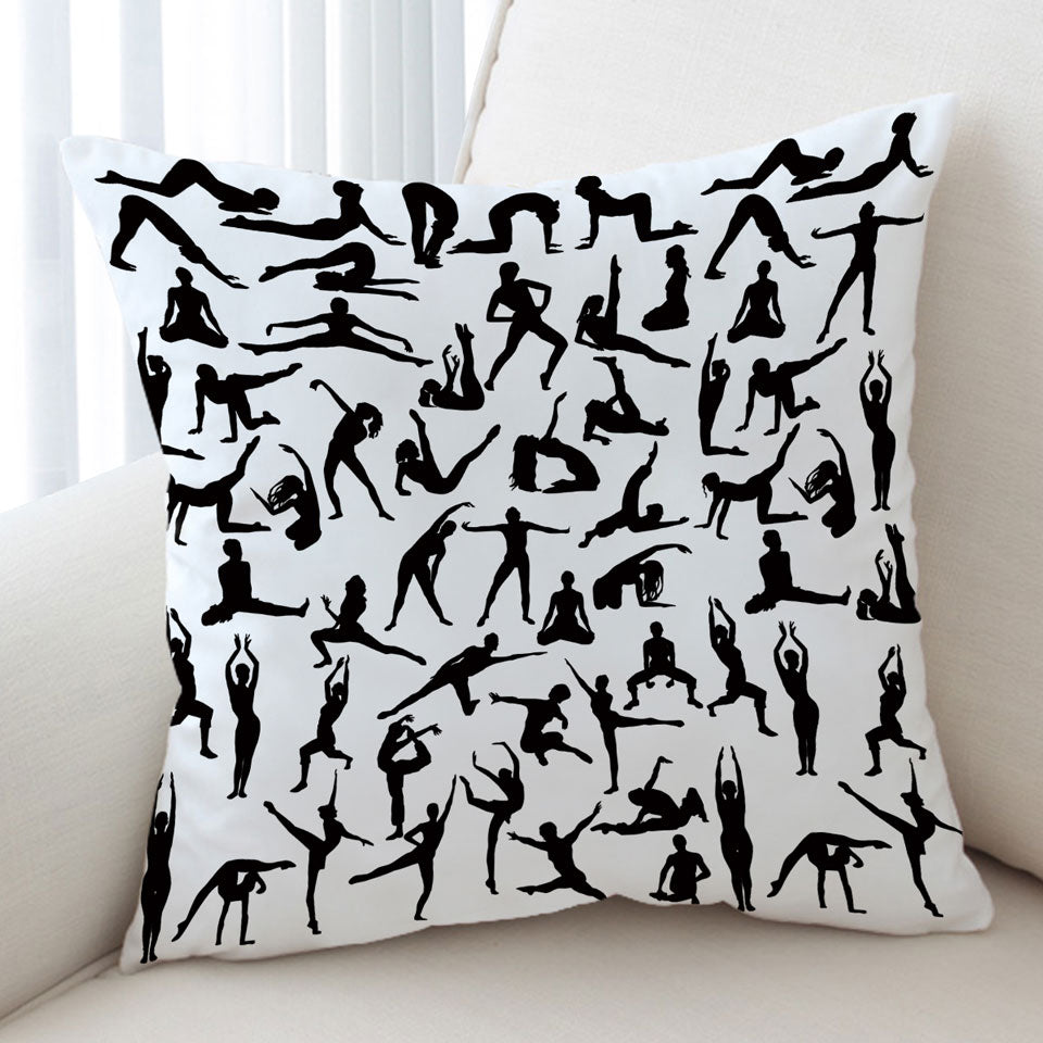 Black and White Throw Cushions Dancing Silhouettes