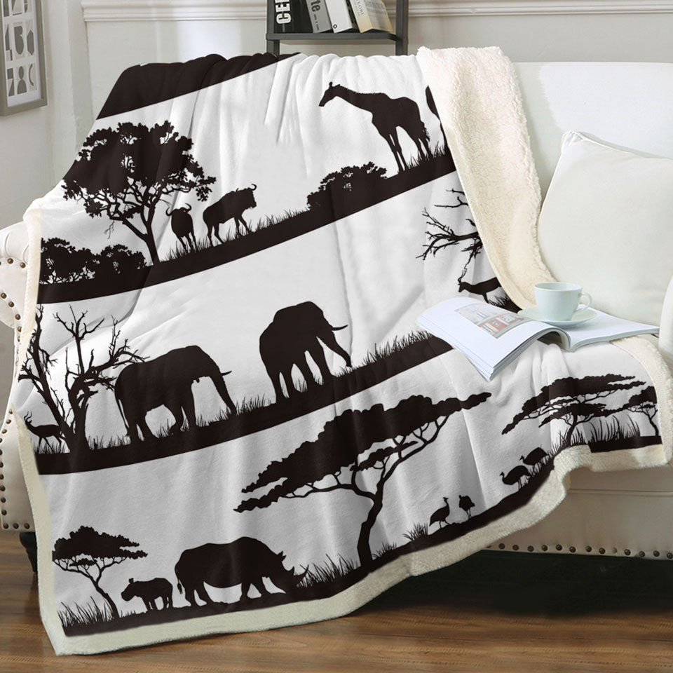 Black and White Throws of Africa
