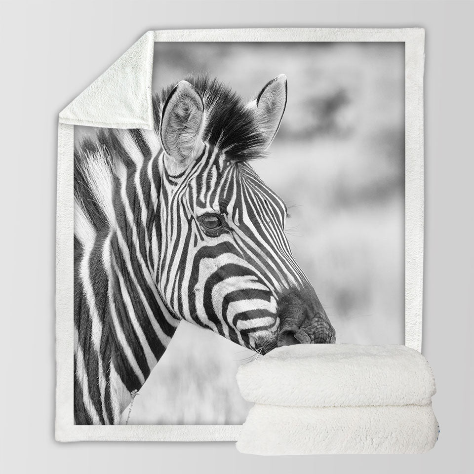 Black and White Zebra Fleece Blankets