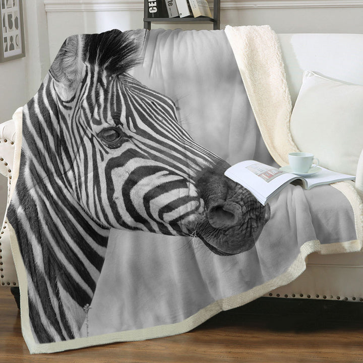 Black and White Zebra Throw Blanket