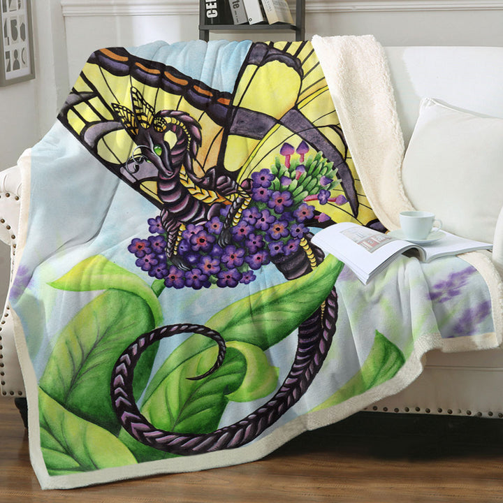 products/Black-and-Yellow-Unique-Throws-the-Bouquet-Dragon