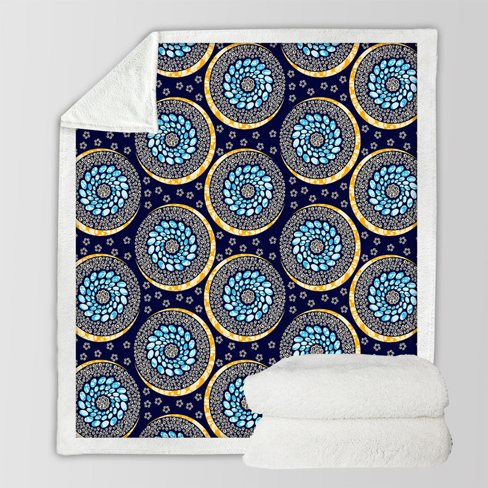 Blue Blankets Oriental Illusion