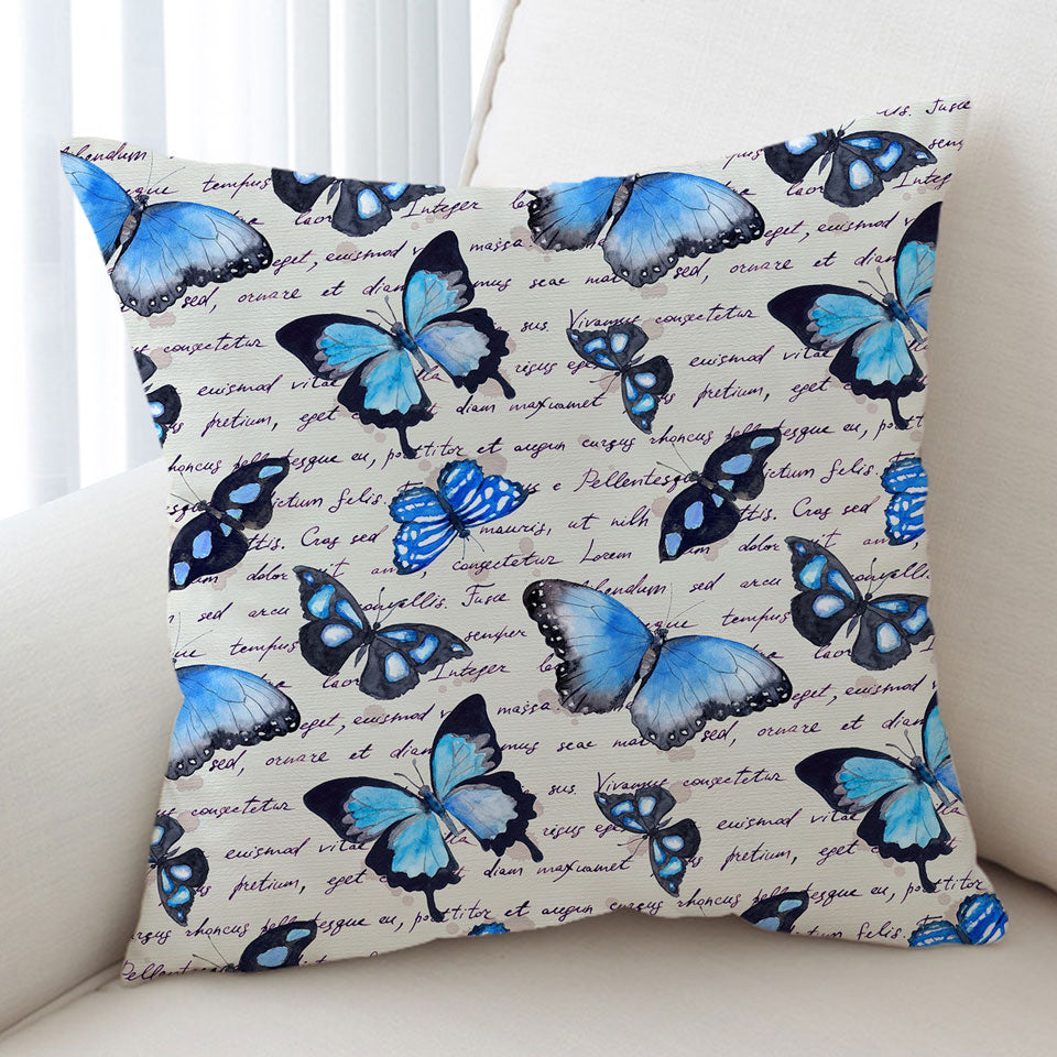 Blue Butterflies Cushions