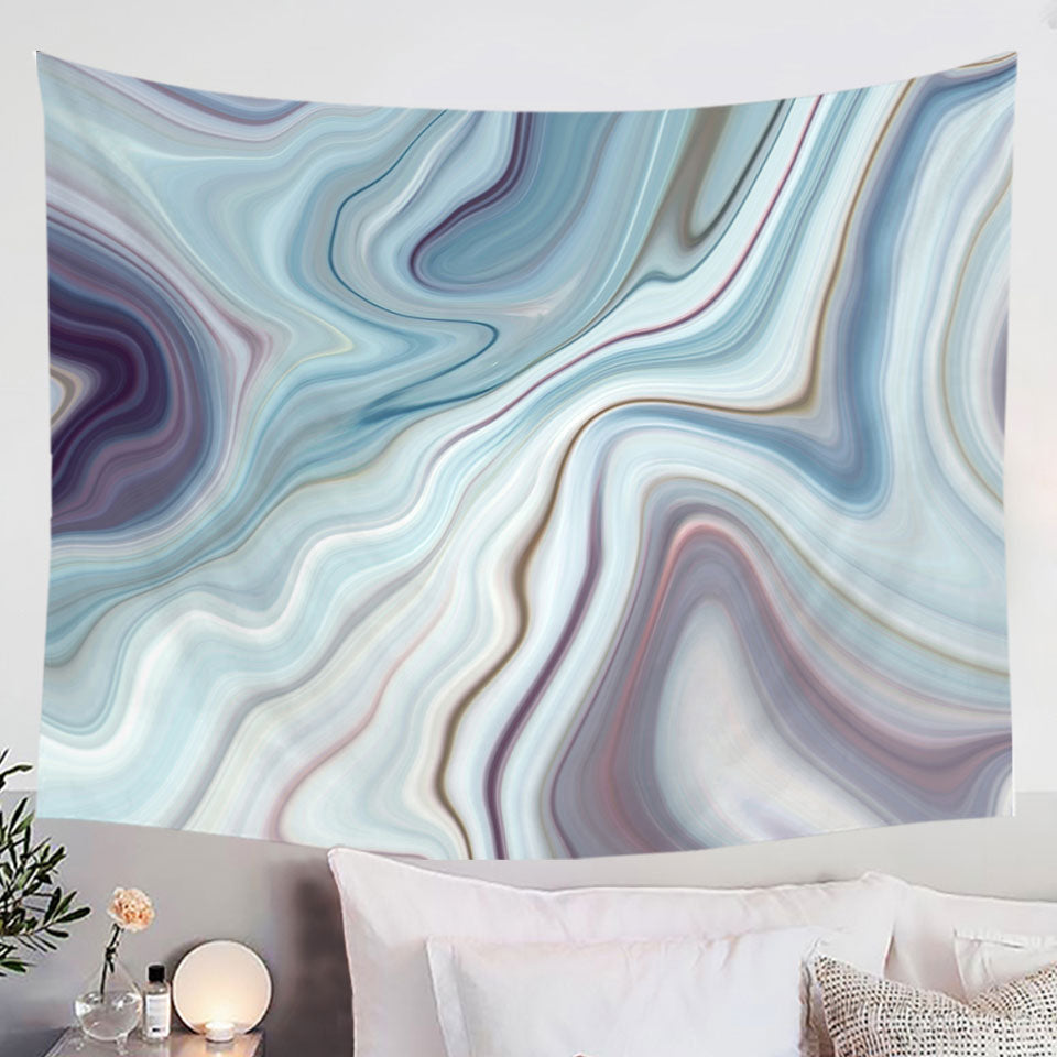 Blue Hues Marble Tapestry