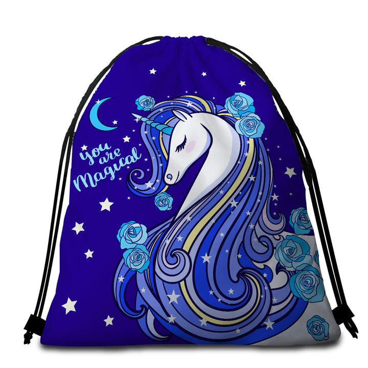 Blue Magical Unicorn Beach Towel Pack