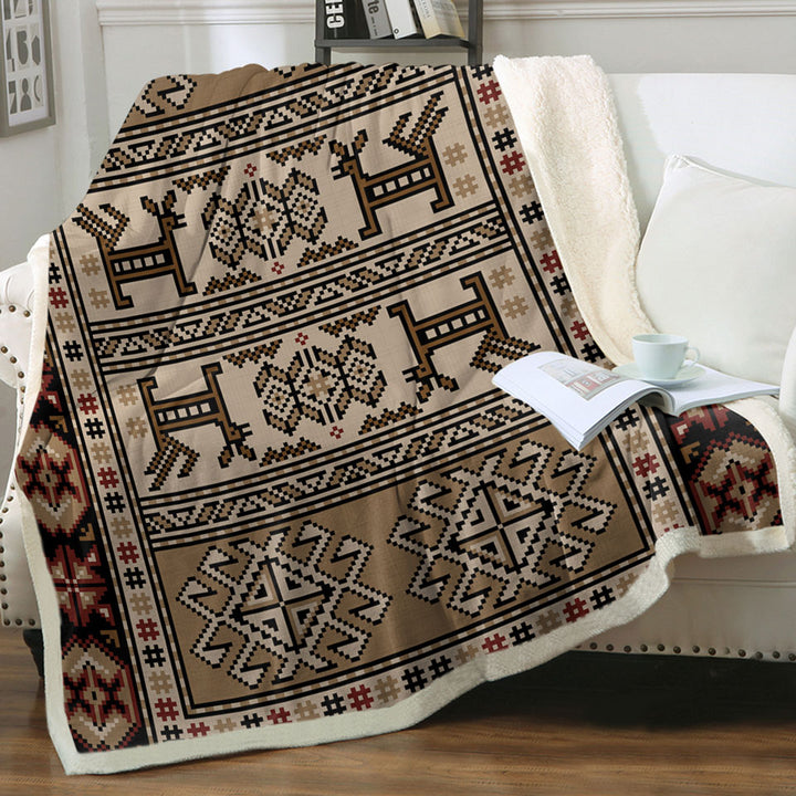 Brown Hues Aztec Pattern Unique Throws