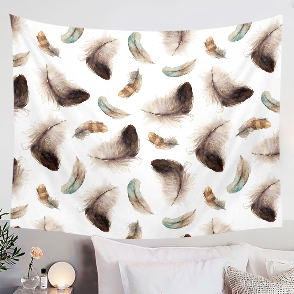 Brown Wall Decor Feathers