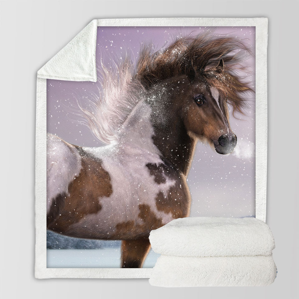 products/Brown-White-Pinto-Horse-Fleece-Blanket-the-Winters-Heart