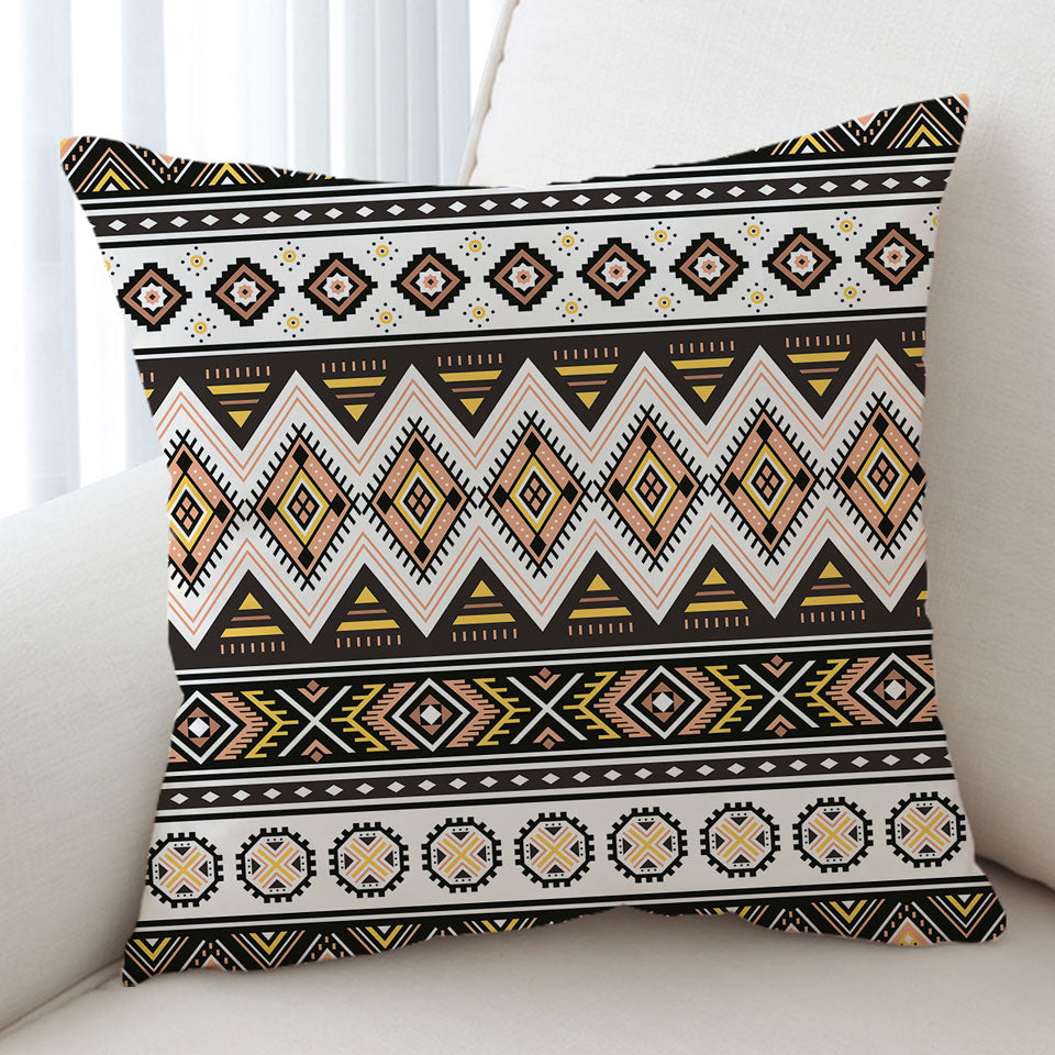 Brown and Beige Aztec Cushion Covers