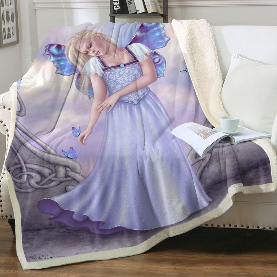 products/Butterflies-and-Light-Purple-Opal-Butterfly-Girl-Kids-Throw-Blanket