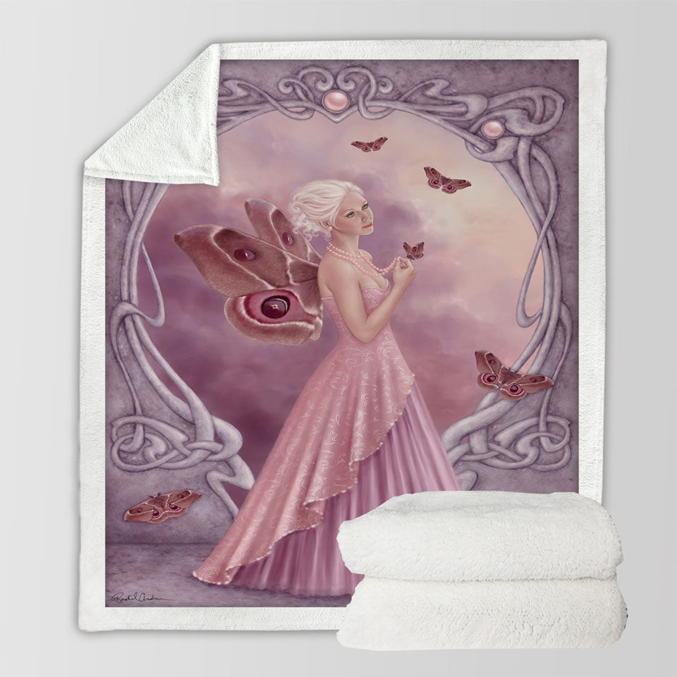 products/Butterflies-and-Pink-Pearl-Butterfly-Girl-Blankets-as-Throws