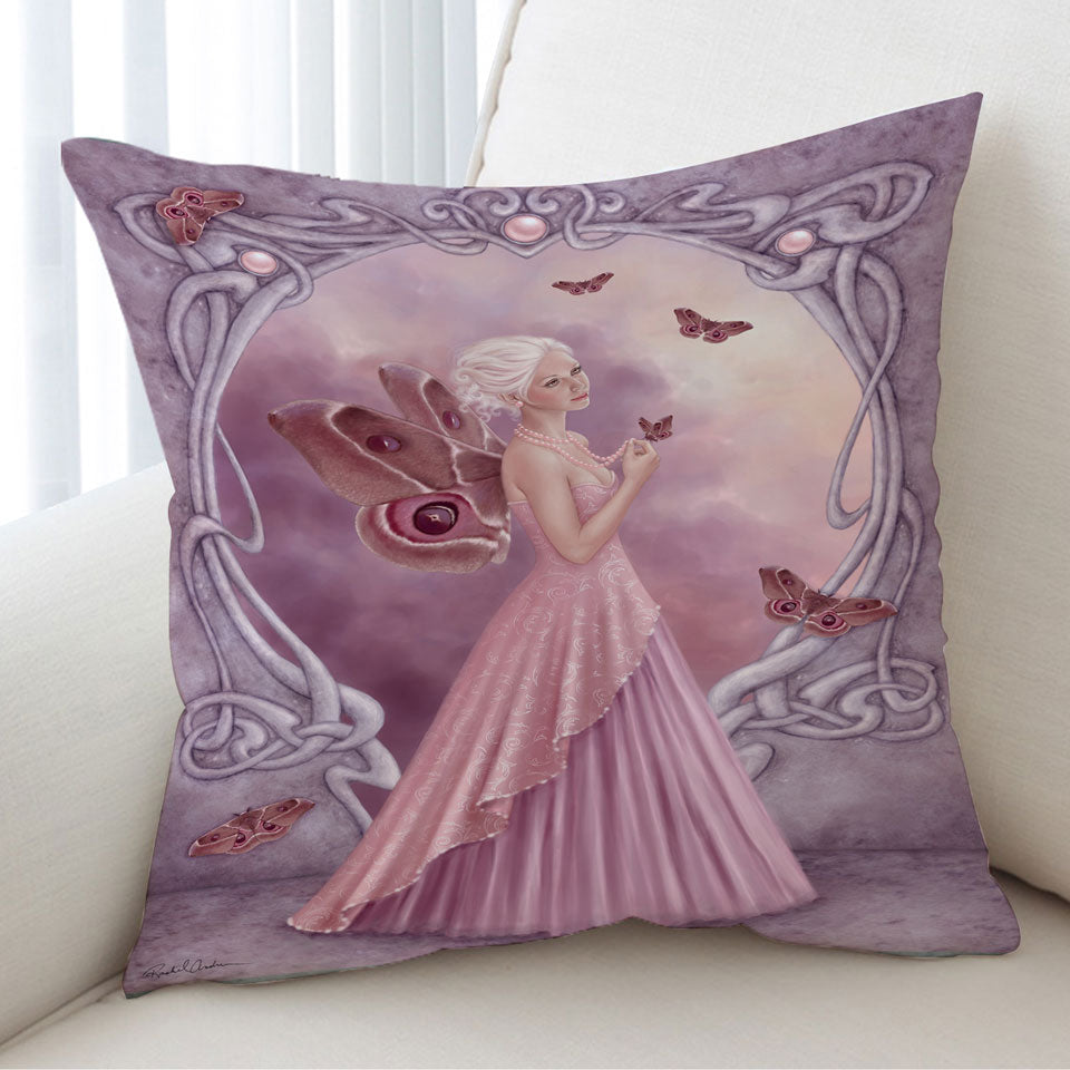 Butterflies and Pink Pearl Butterfly Girl Cushions