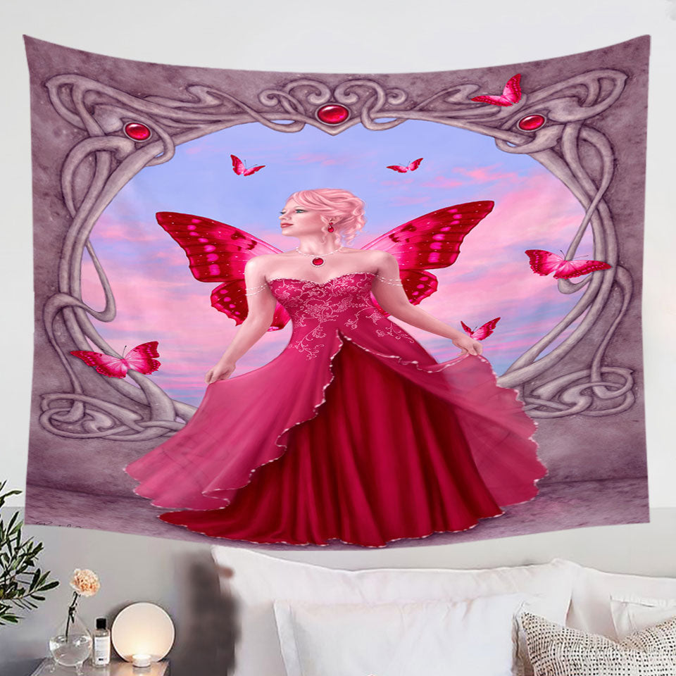 Butterflies-and-Purple-Rose-Ruby-Butterfly-Girl-Wall-Decor-for-Kids