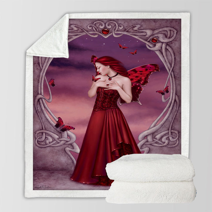 products/Butterflies-and-Red-Garnet-Butterfly-Girl-Sherpa-Blanket