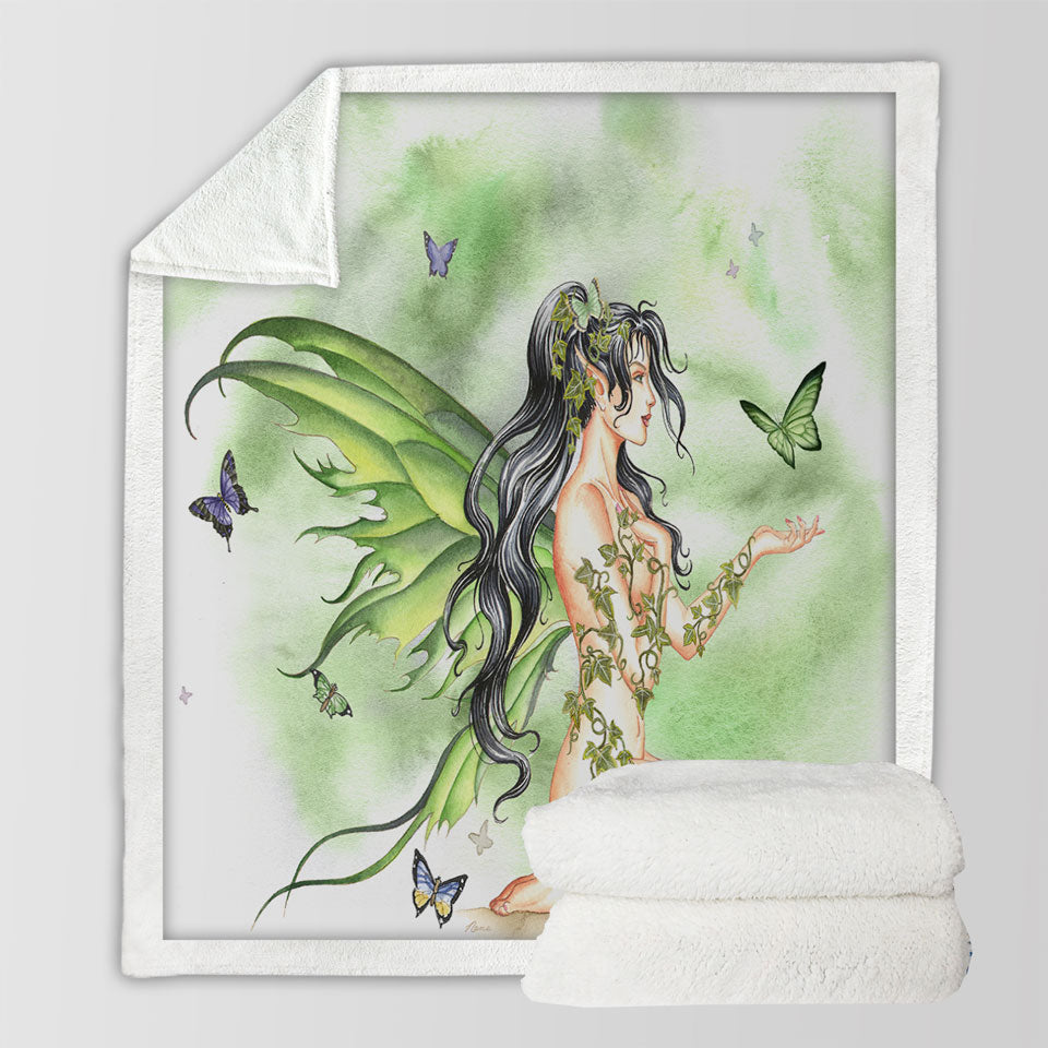 products/Butterflies-and-the-Green-Vines-Fairy-Sofa-Blankets