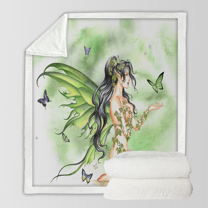 products/Butterflies-and-the-Green-Vines-Fairy-Sofa-Blankets