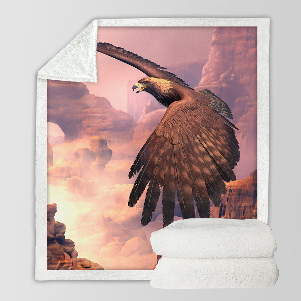 products/Canyon-Flight-Nature-Art-American-Eagle-Sherpa-Blanket