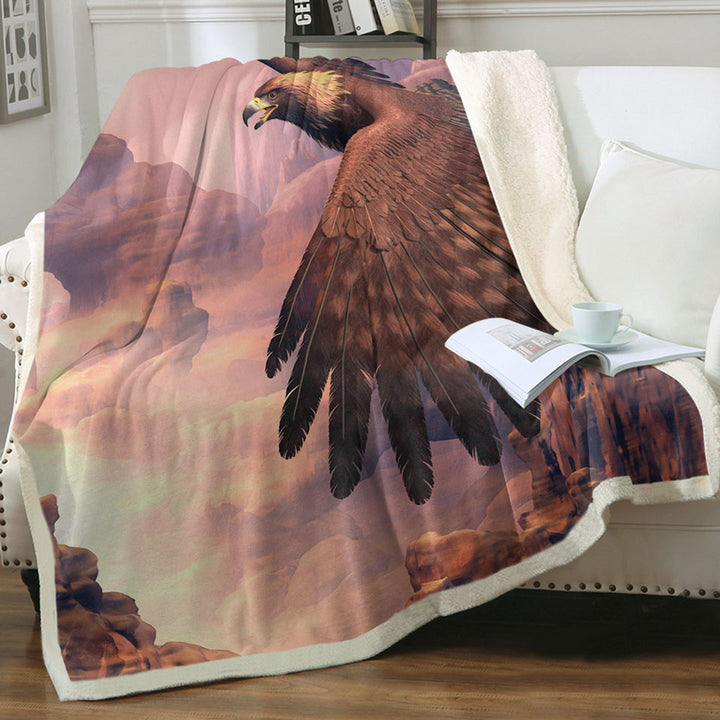 products/Canyon-Flight-Nature-Art-American-Eagle-Throw-Blanket
