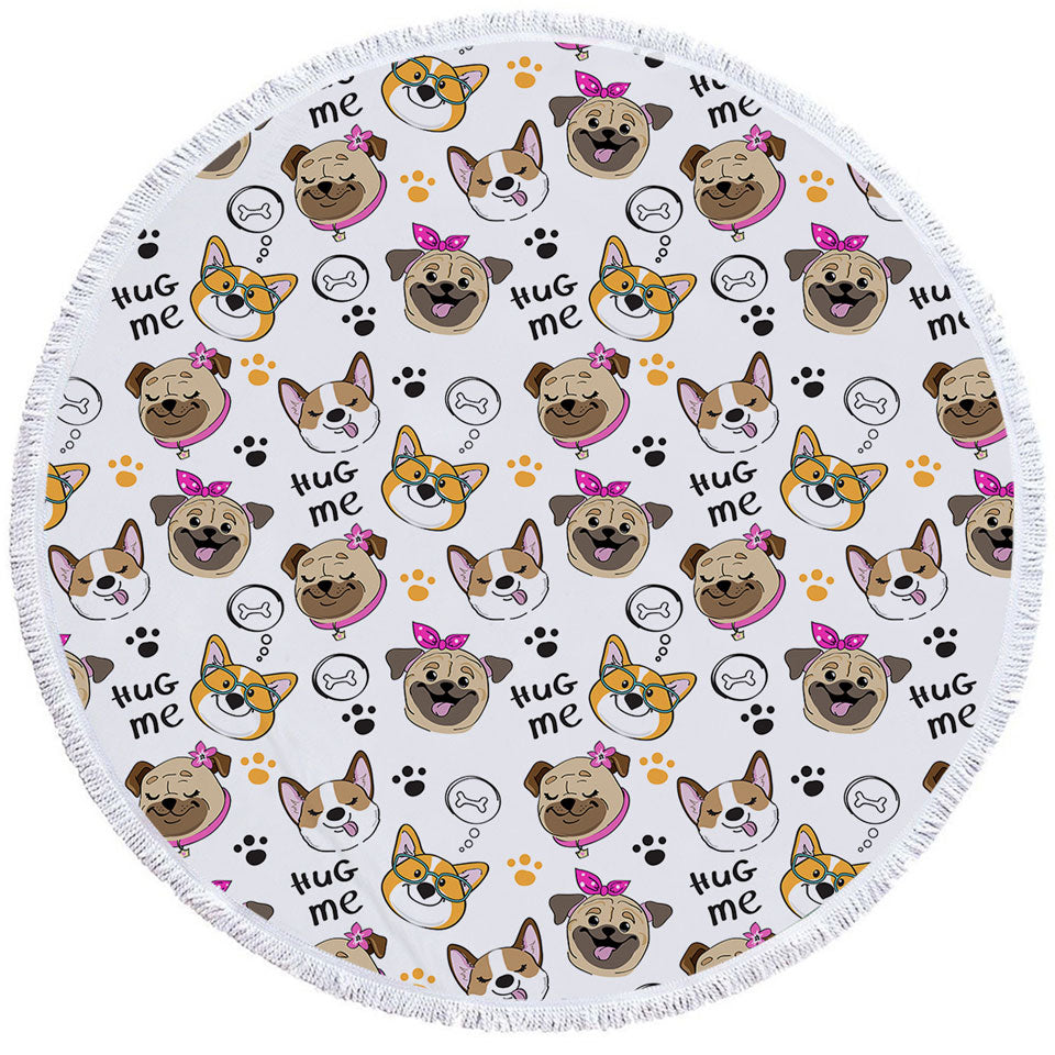 Captivating Cute Dogs Beach Towels