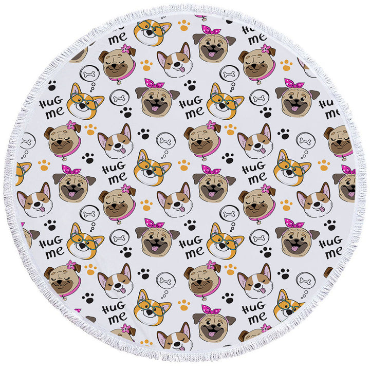 Captivating Cute Dogs Beach Towels