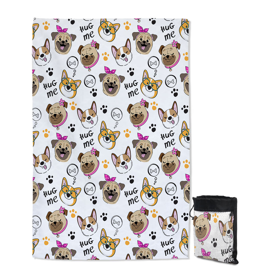 Captivating Cute Dogs Thin Beach Towels