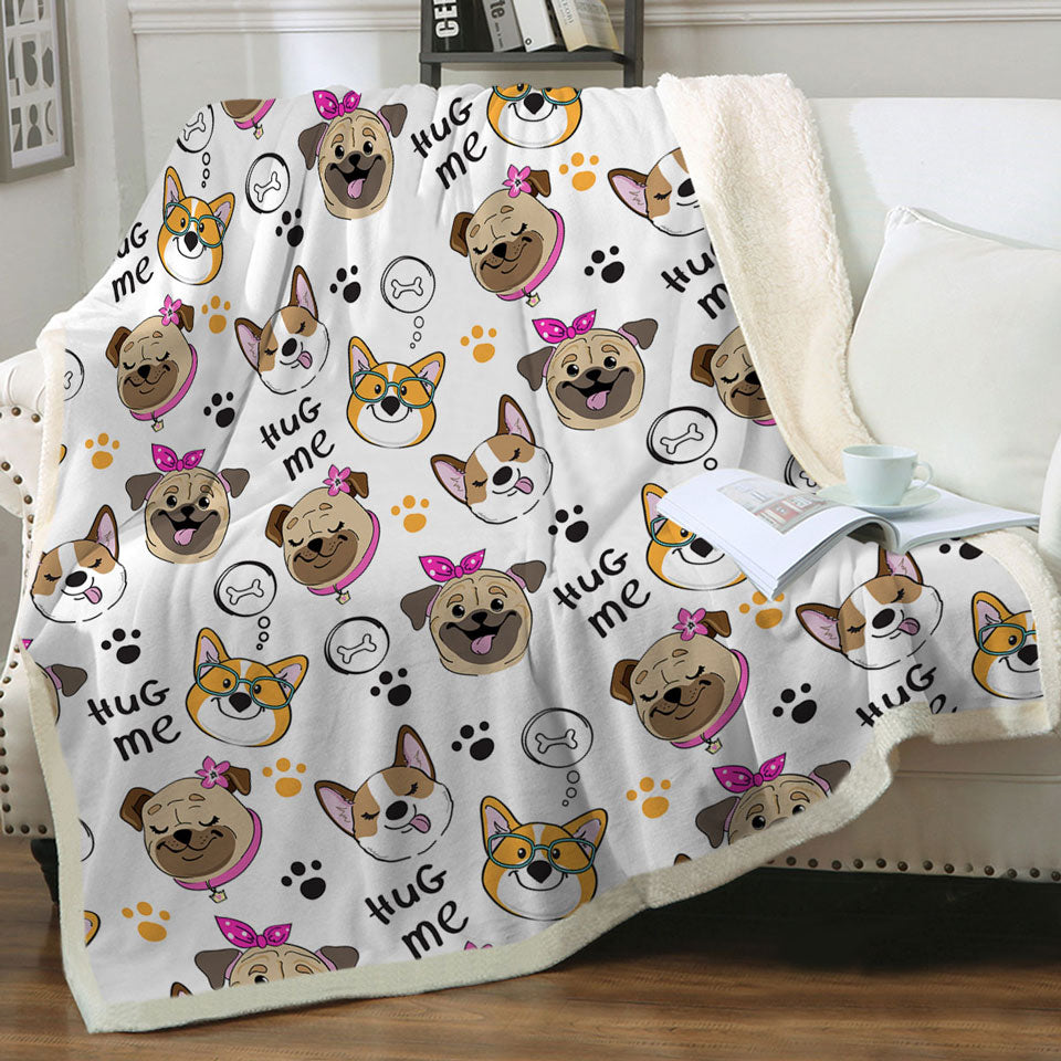 Captivating Cute Dogs Throw Blanket