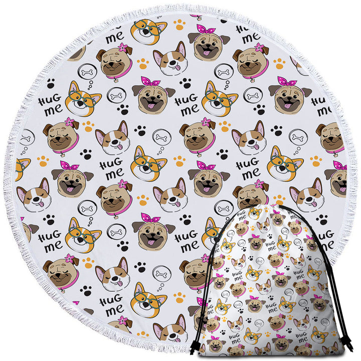 Captivating Cute Dogs Womens Beach Towel