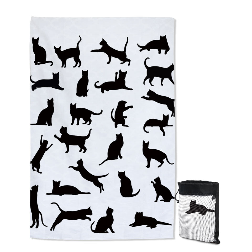 Cats Silhouettes Cat Pool Towels