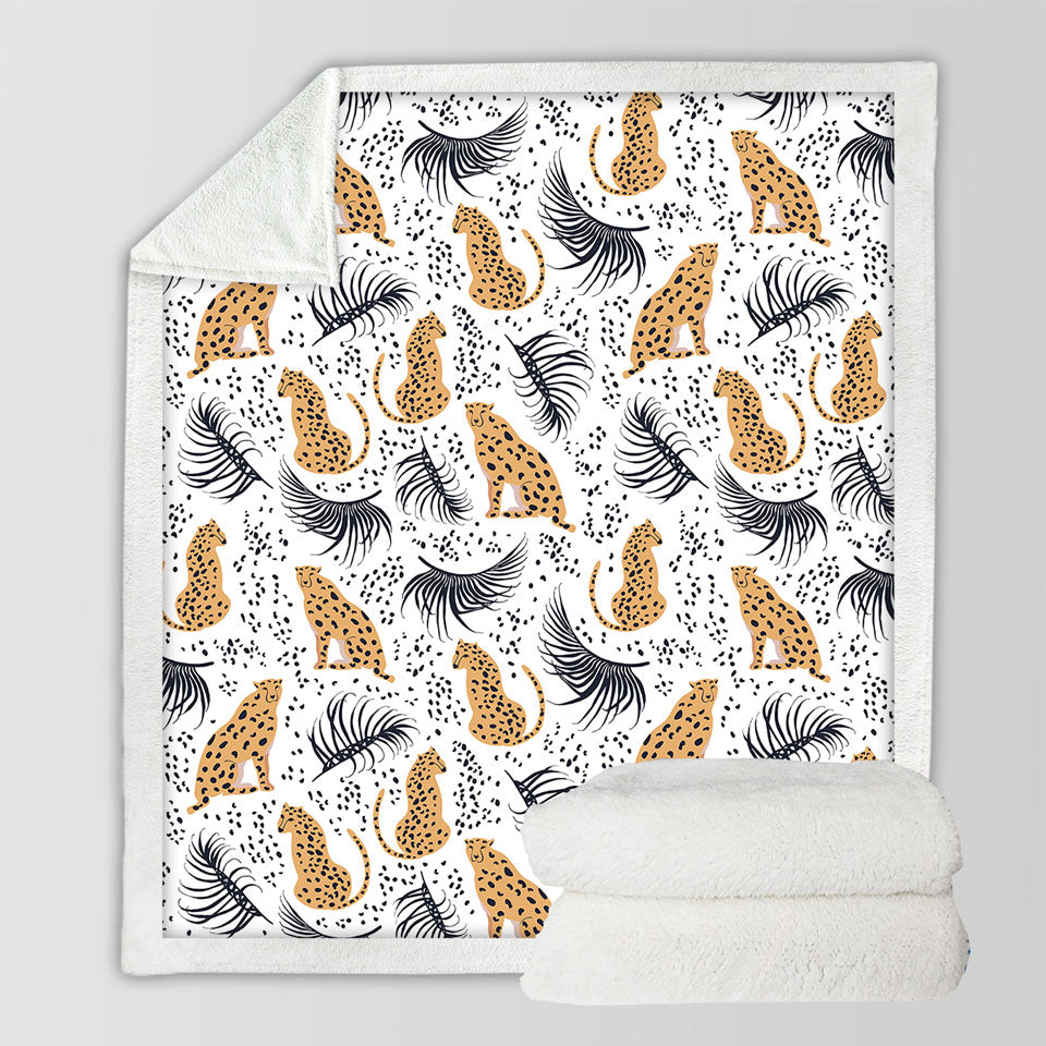 Cheetah Drawings Pattern Decorative Throws