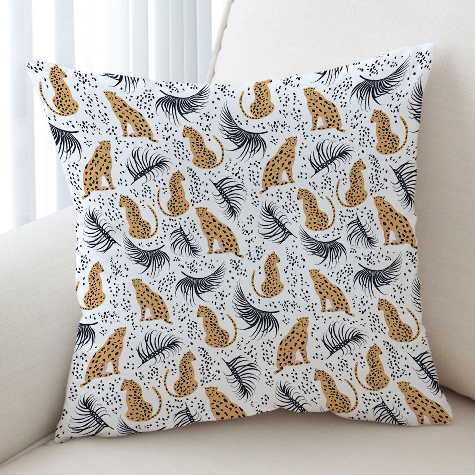 Cheetah Drawings Pattern Throw Cushions