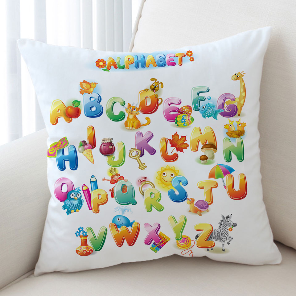 Children Cushions Cartoon Alphabet for Kids