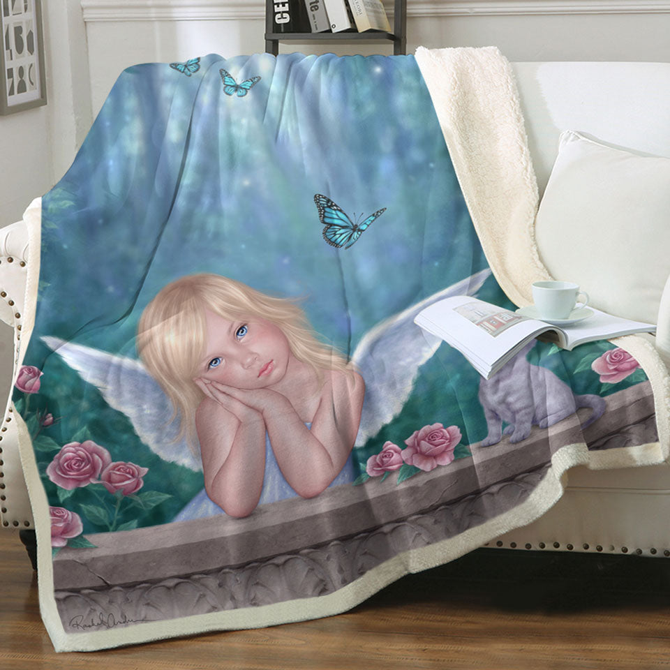 products/Childrens-Throws-Fantasy-Art-Little-Miracles-Cat-and-Cute-Little-Fairy