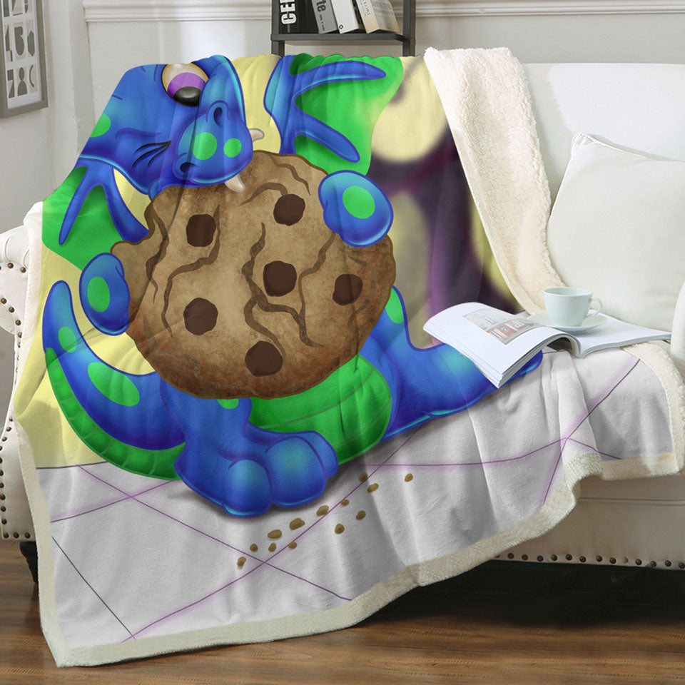 products/Childrens-Throws-Lovely-Dragon-Eating-a-Cookie