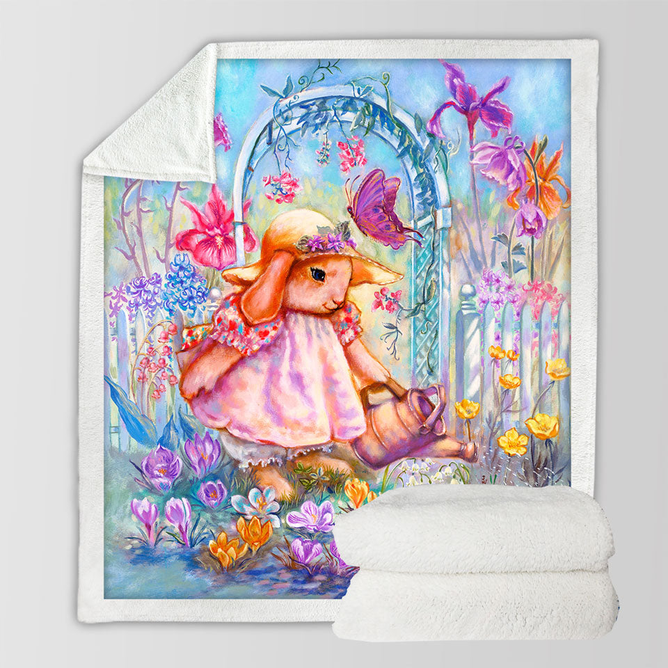 products/Childrens-Throws-of-Cute-Art-for-Kids-Buttercup-Bunnys-Garden