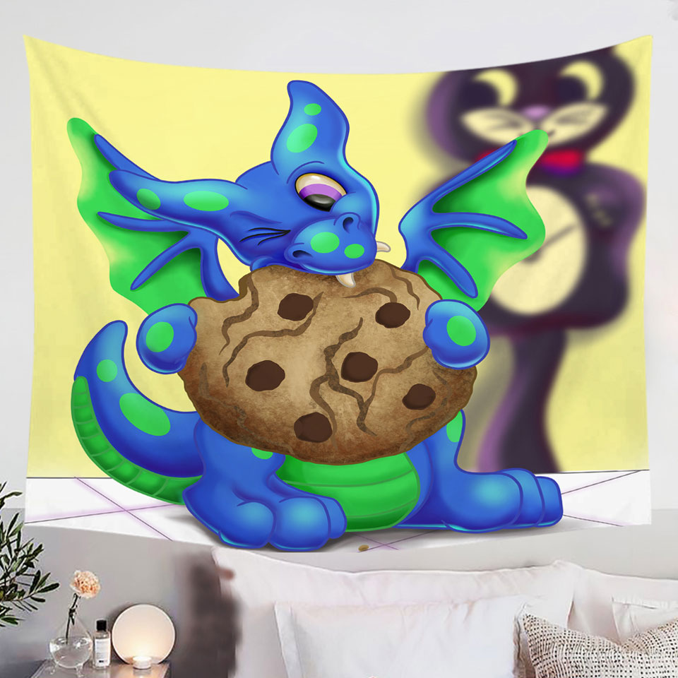 Childrens-Wall-Decor-Lovely-Dragon-Eating-a-Cookie