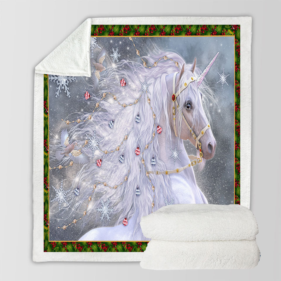 products/Christmas-Magic-White-Unicorn-Couch-Throws