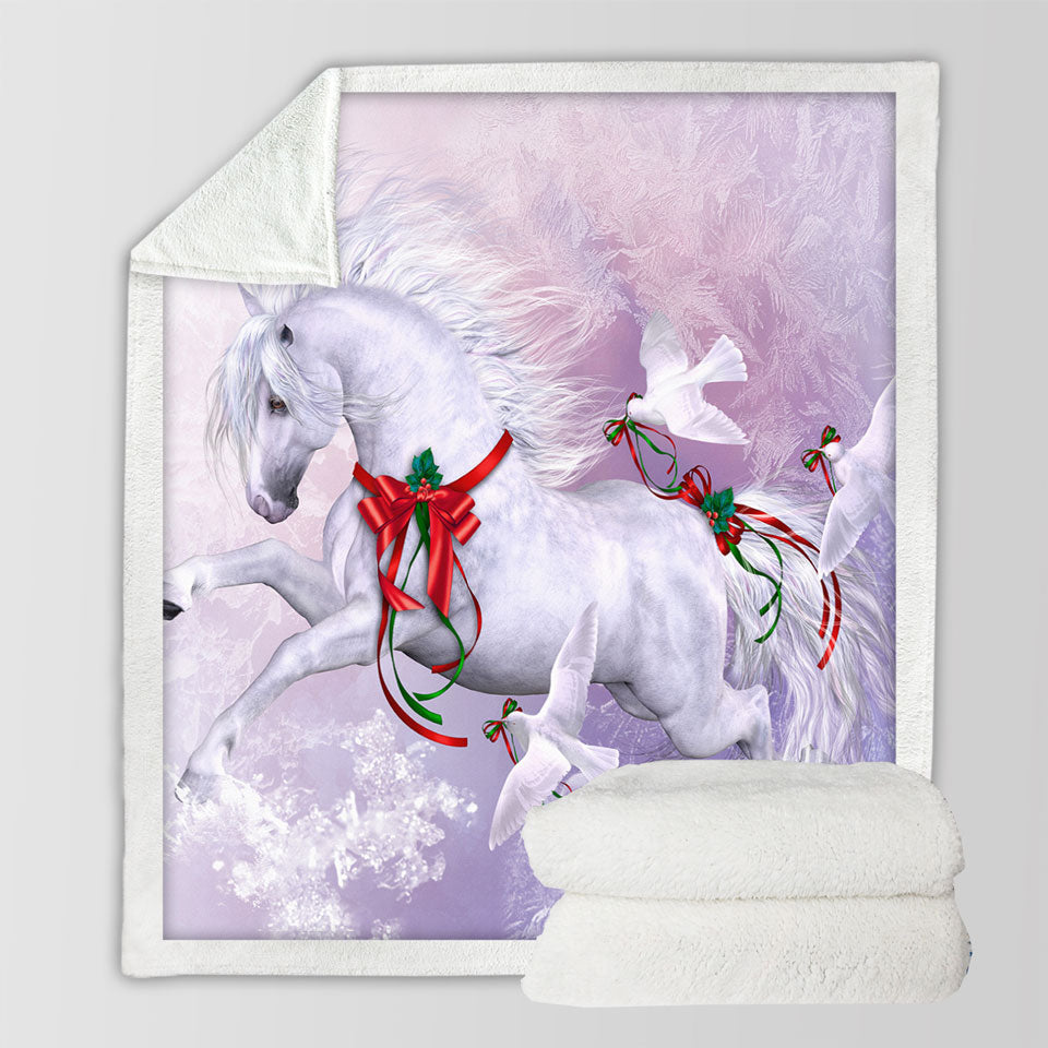 products/Christmas-Spirit-Throw-Blanket-Horse-and-Doves-the-Snow-Dance