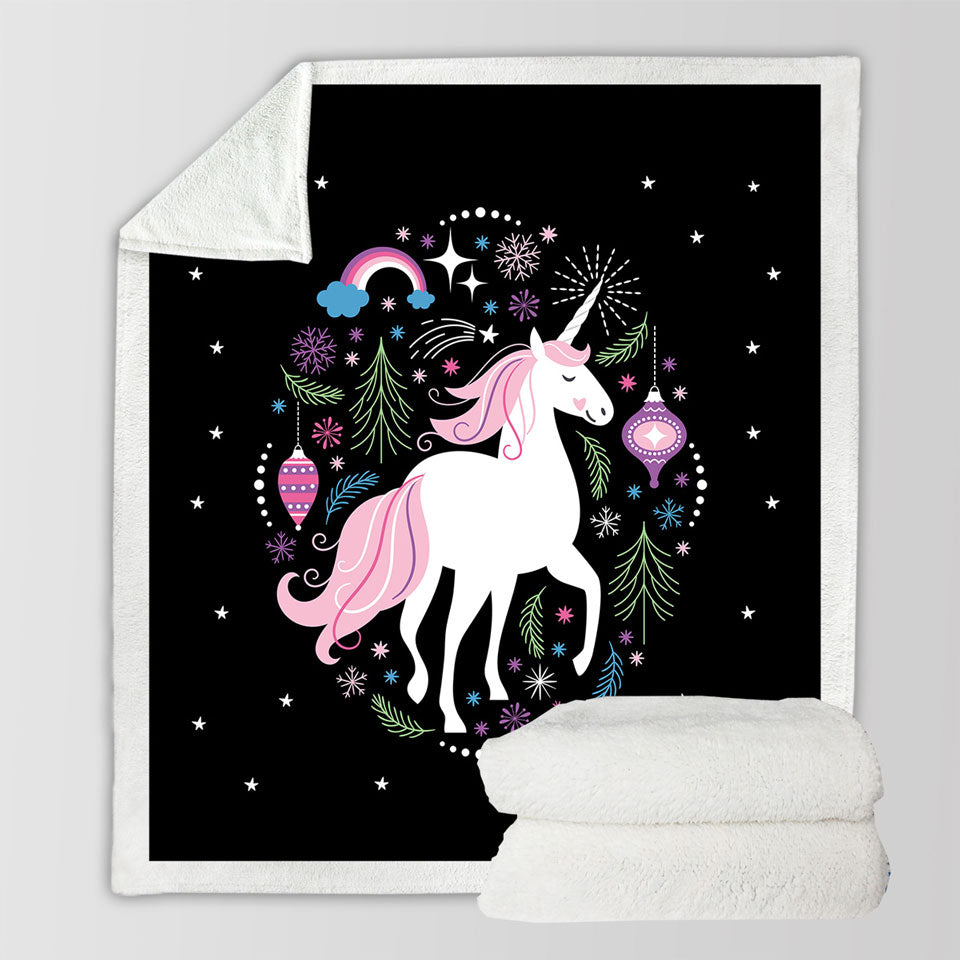 Christmas Spirit Unicorn Blanket