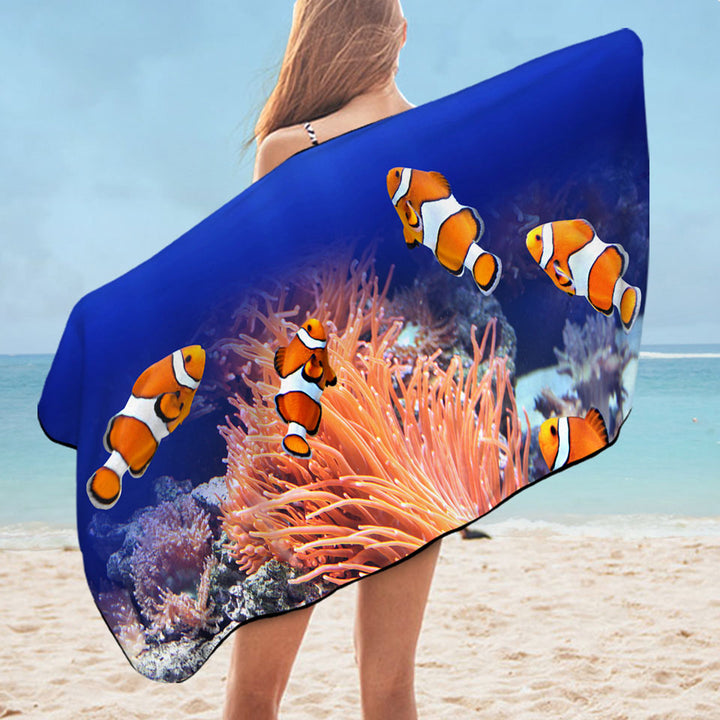 Clownfish Fish Cool Beach Towels