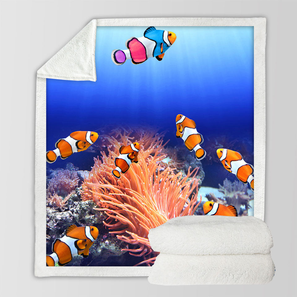 Clownfish Fish Printed Blankets