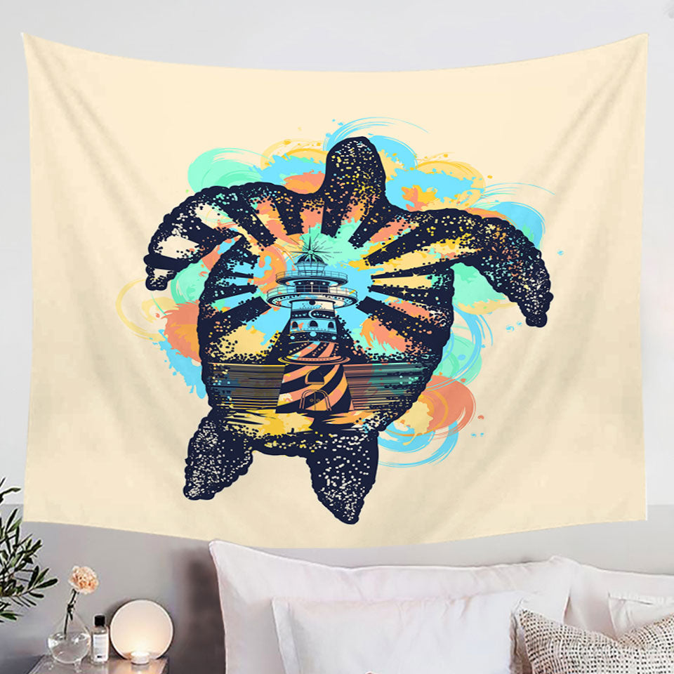 Painting Swimming Turtle Wall Art Prints